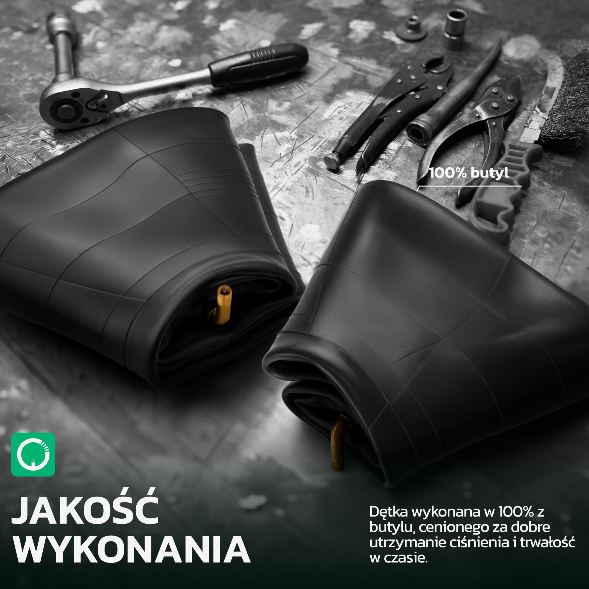 MoovMoov Dętka 16 cali do opon 16x6.50-8 i 16x7.50-8 – do kosiarki samojezdnej, traktorka ogrodowego, przyczepki ogrodowej, wózka golfowego – zawór kątowy – zestaw 2 szt.
