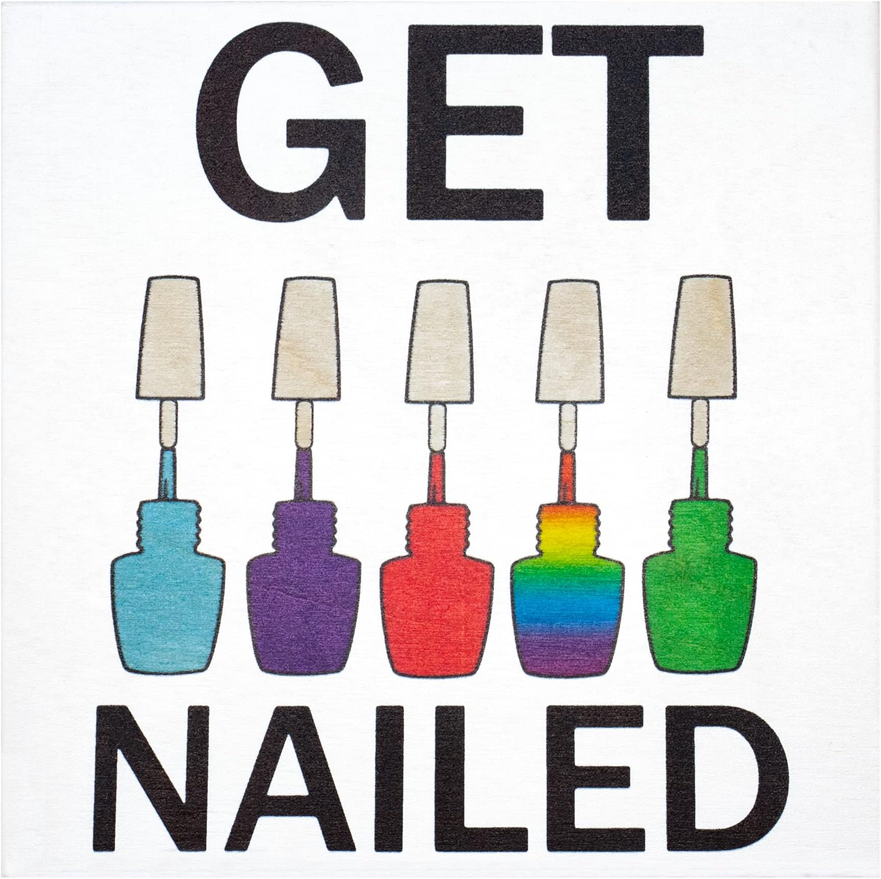 JennyGems Nail Stylist Gifts, Nail Tech Gifts for Women, Get Nailed Manicurist Gift Wooden Sign, Cosmetology Gift, Beauty Salon Decor Nail Artist (White)