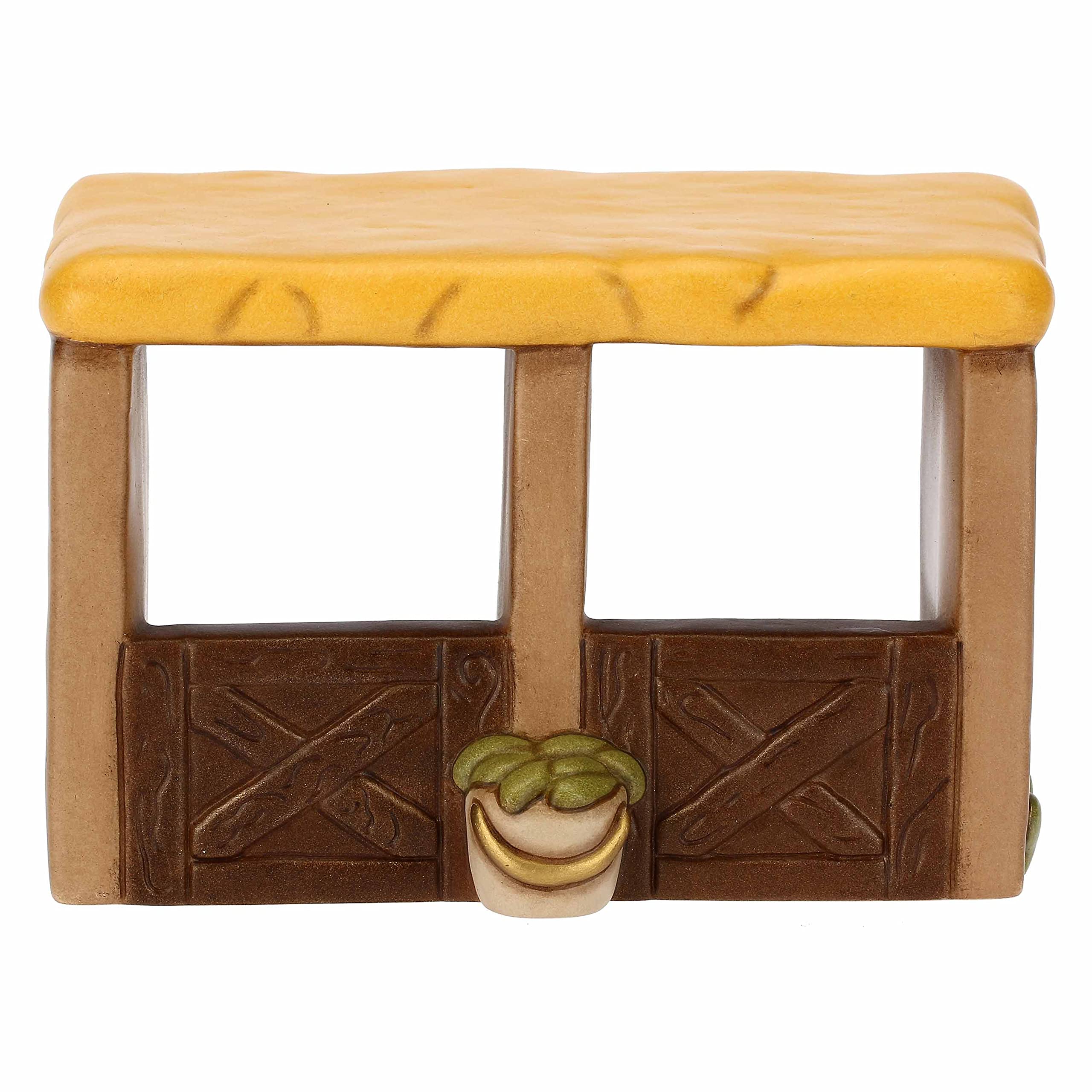THUN - Nativité 2022 - Figurine crèche pour Chevaux en céramique décorée à la Main - Ligne crèche Classique - 15 x 10,5 x 10 cm h