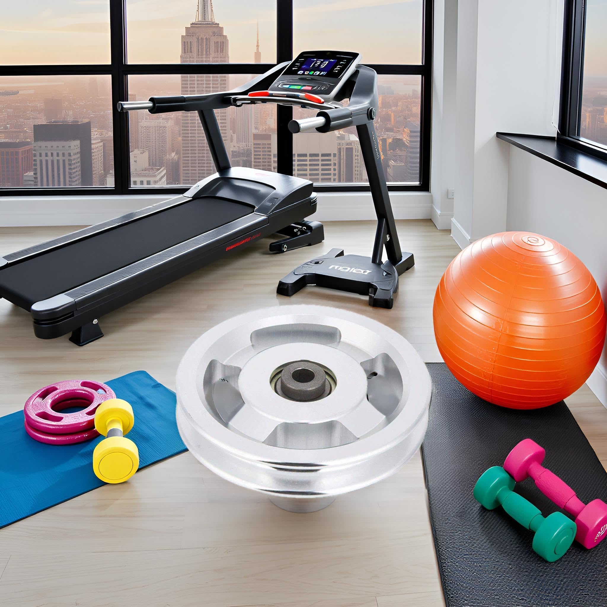 Alomejor Poulie Fitness en Alliage d'Aluminium 90mm - Roue Câble pour Appareils de Musculation, Diamètre d'Alésage 10,5mm, Haute Durabilité et Performance