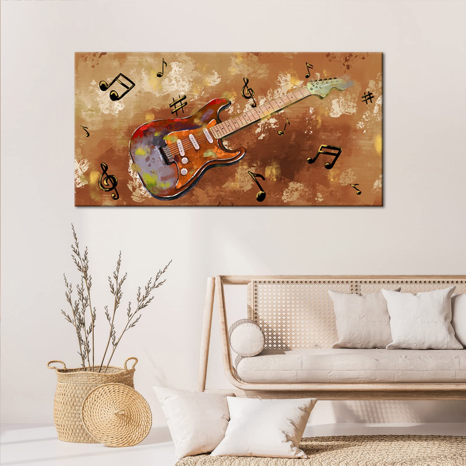 Amazon.com: Conipit Lienzo de música vintage, arte de pared
