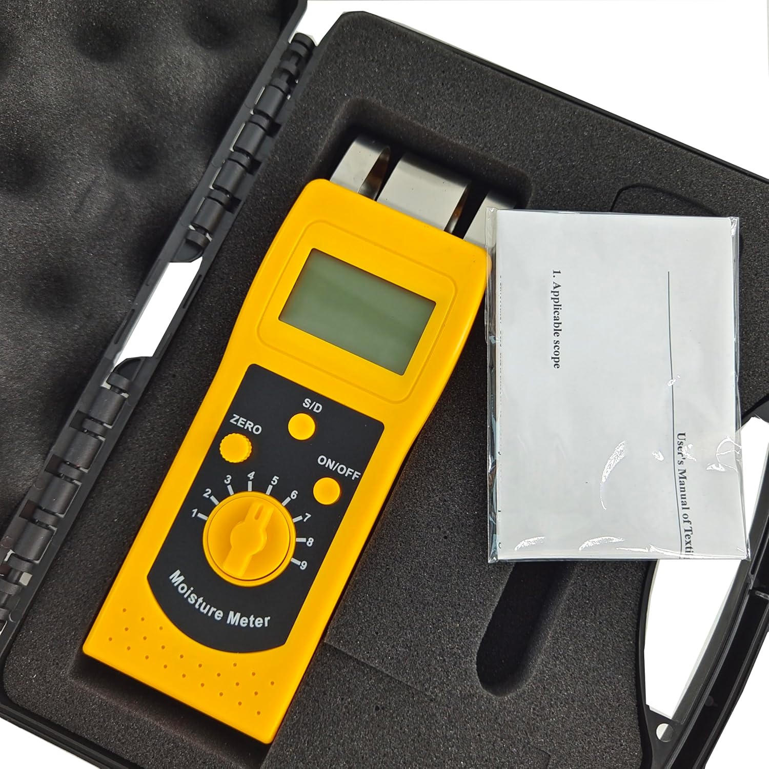 Digital Paper Moisture Meter Paper Moisture Tester Paper Humidity Meter For Corrugated Paper,Cartons,Paper Rolls,Etc Moisture Measurement With Measuring Range 0 to 98% Resolution 0.1/0.01