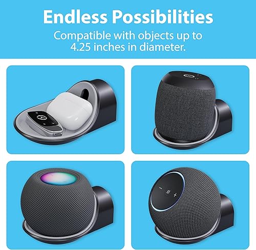 Miniatura 7 de TotalMount Soporte de pared premium para Echo Dot MAX, HomePod Mini y más (fácil instalación, forro suave y ajuste seguro)