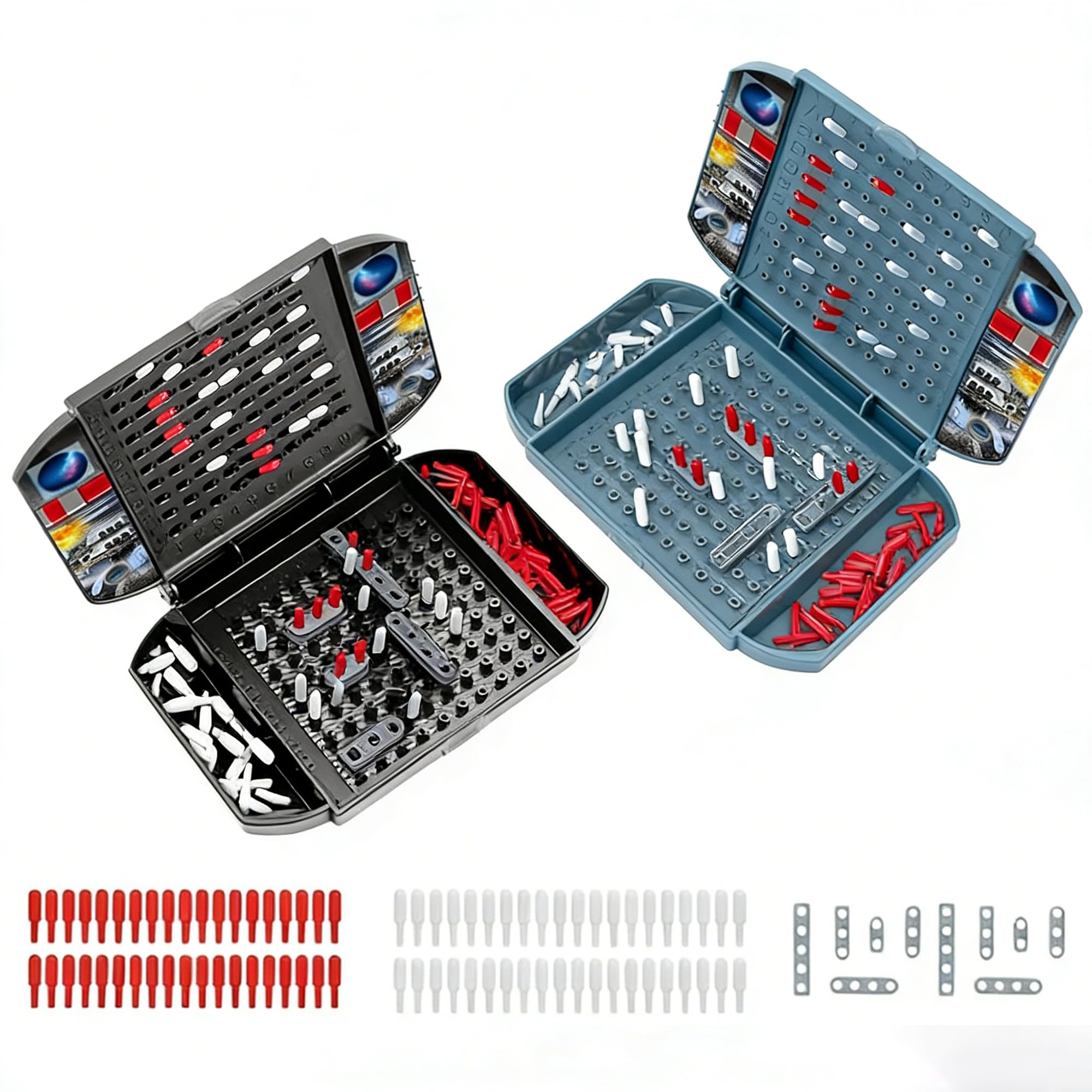 Spotzyllic Battleship Classic Board Game – Strategy Game for Kids Ages 7 and Up, Compact & Portable Travel Game for 2 Players, Fun Family Game Night for Parent-Child Interaction