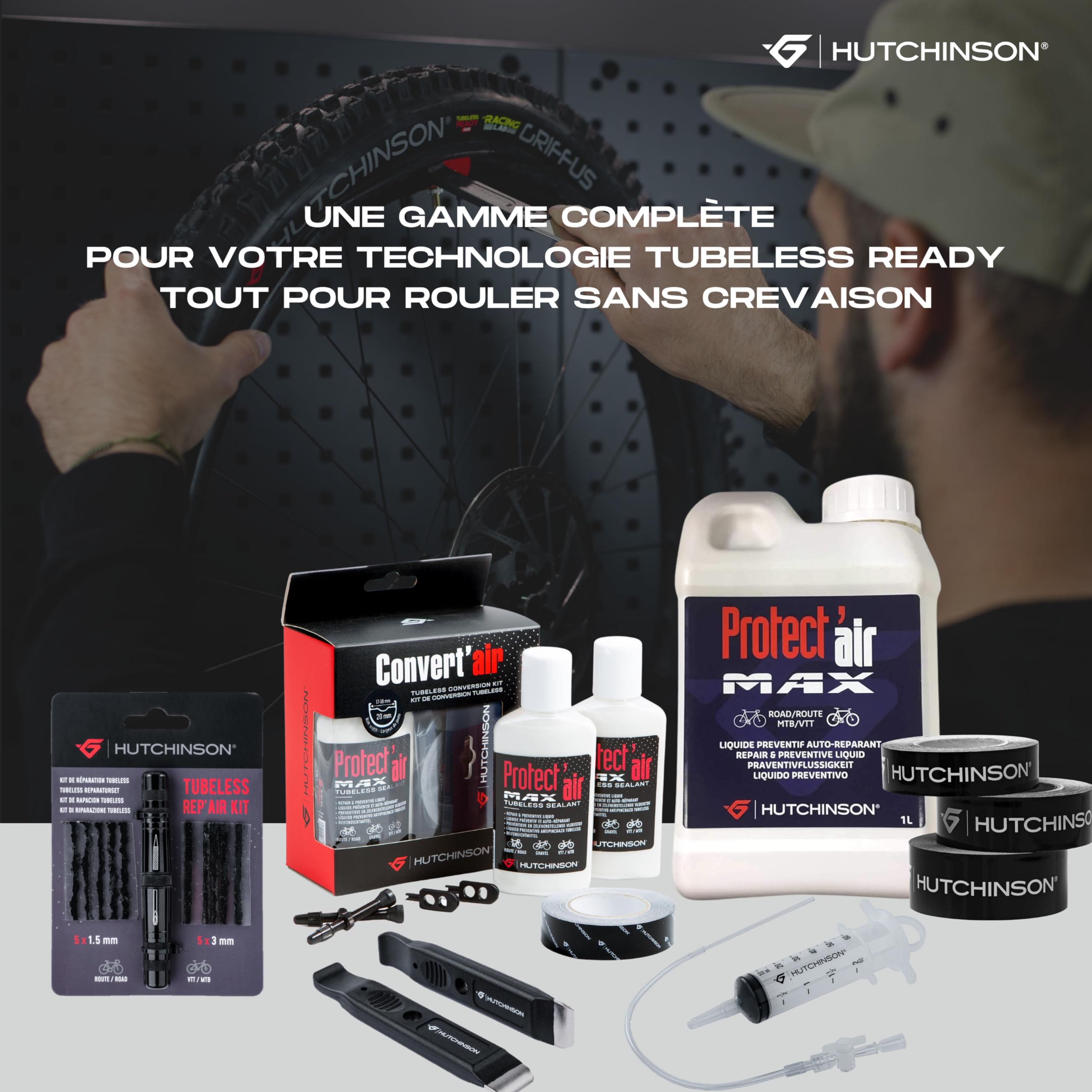 Hutchinson SNC Zestaw naprawczy Protect AIR MAX środek uszczelniający do opon bezdętkowych 1000 ml