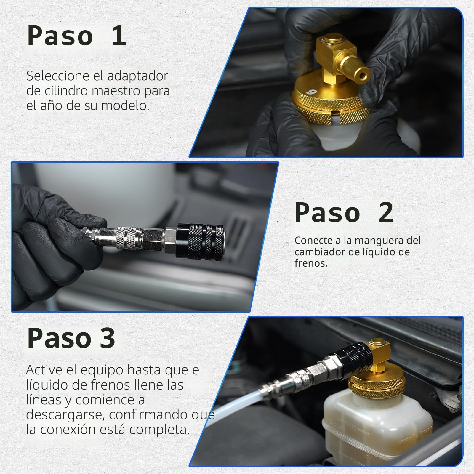 MRCARTOOL Juego de 17 Adaptadores para Purga de Frenos de Coche con 16 Purgadores de Frenos y 1 Acoplamiento Rápido, Juego de Herramientas de Purga de Cilindro de Freno Principal