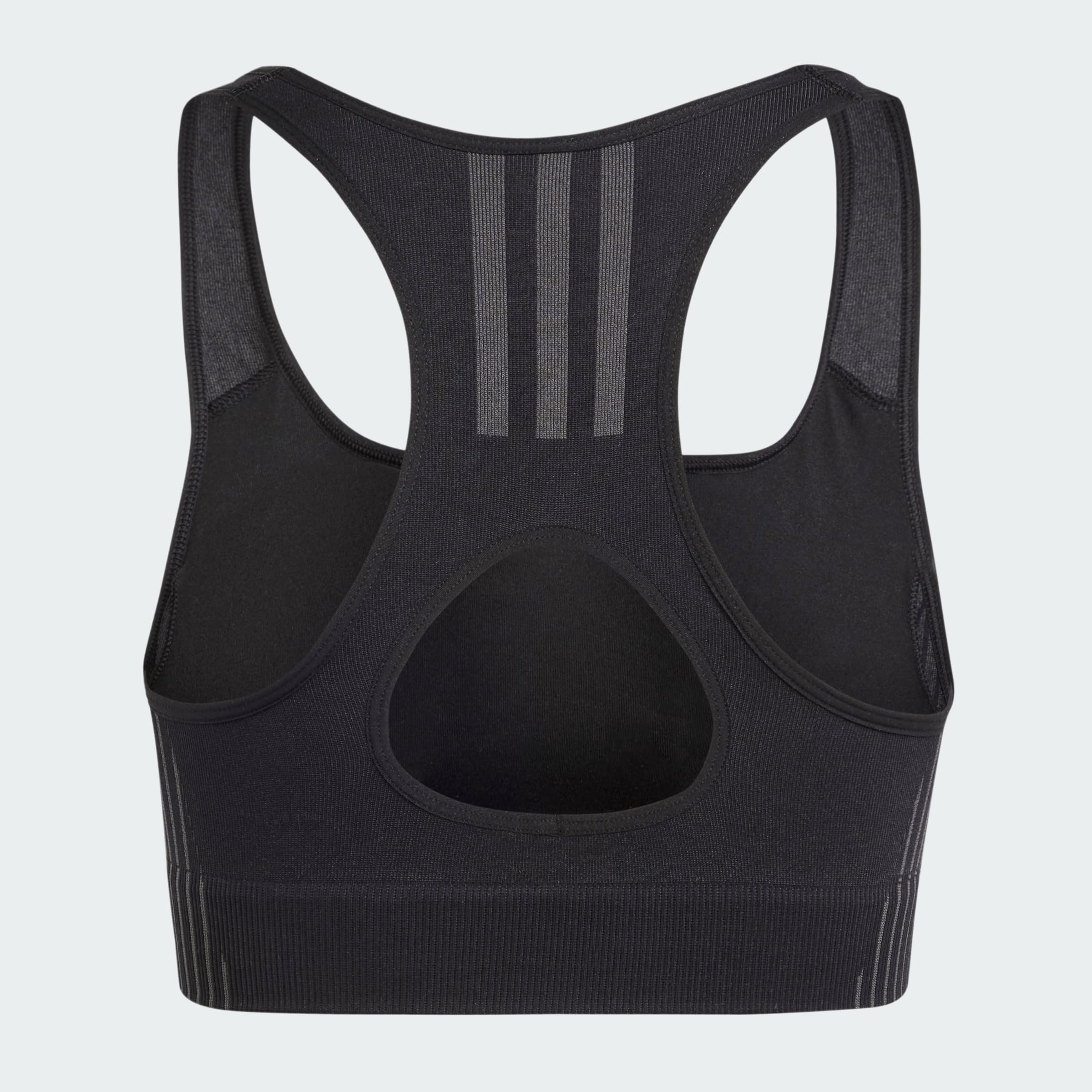 adidas Women's Brassière Aeroknit Maintien léger, Black/Grey Six, XS