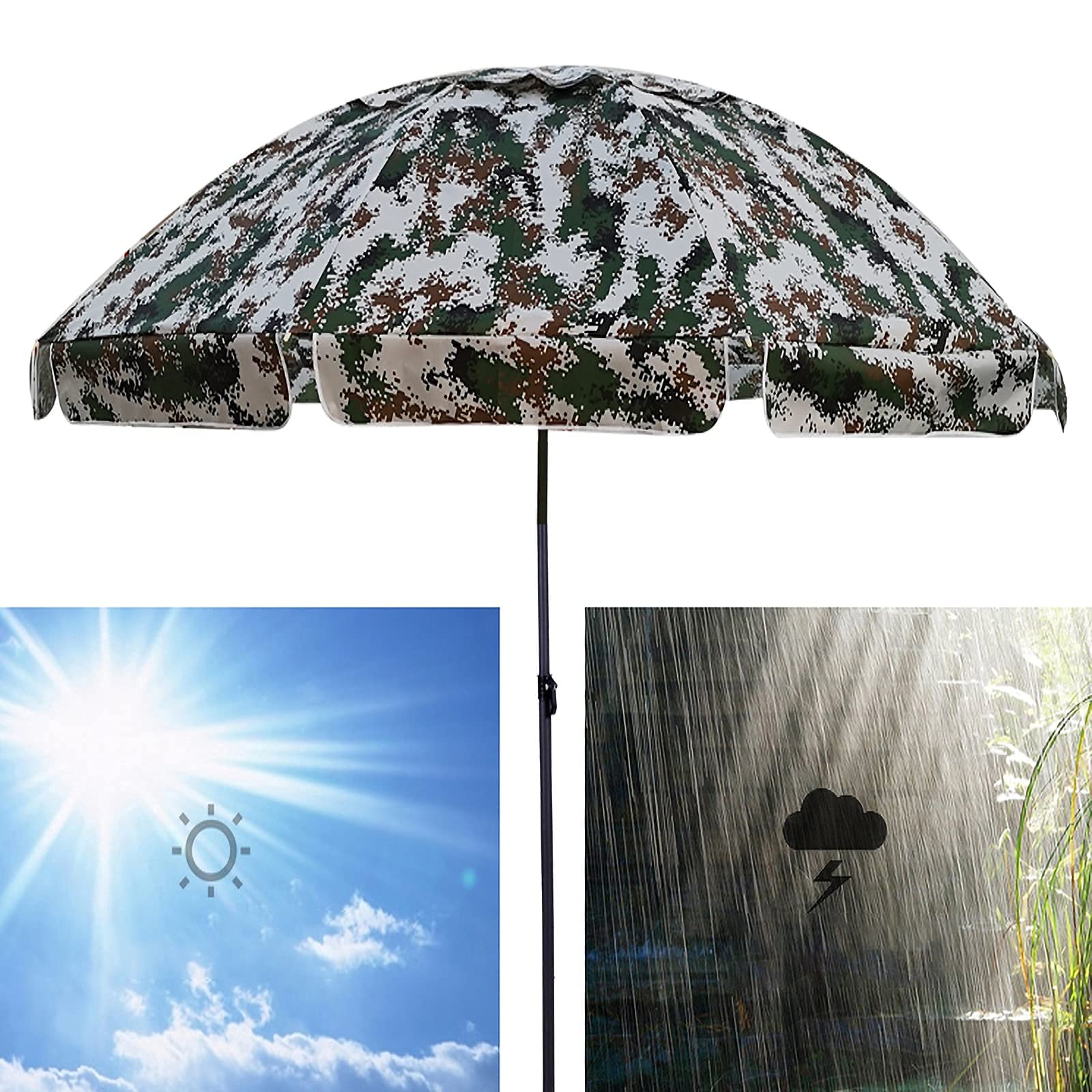 Dntum Camouflage Parasol, Rain-proof And Sun-proof Outdoor Umbrella, Height-adjustable Round Umbrellas, for Garden, Stall, Training Camp, With Base, 2.8M : Patio, Lawn & Garden