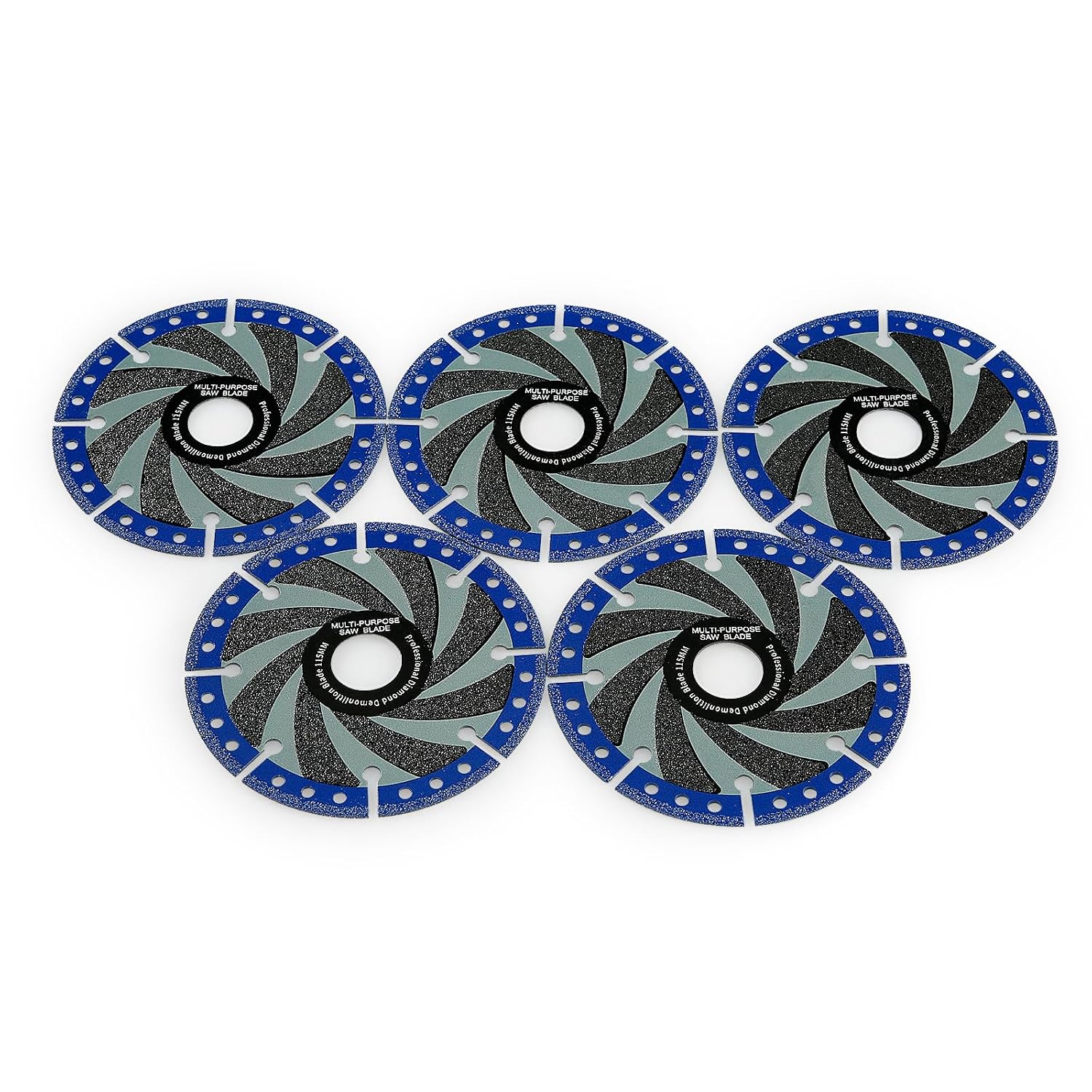 LOZLIN 115mm Diamond Cutting Wheel with 22.23mm Arbor Hole - Heavy Duty Metal & Stone Cutting Blades for Steel, Iron, Reinforcing Bar, Plastic - Universal Angle Grinder Disc for Grinders & Power Tools