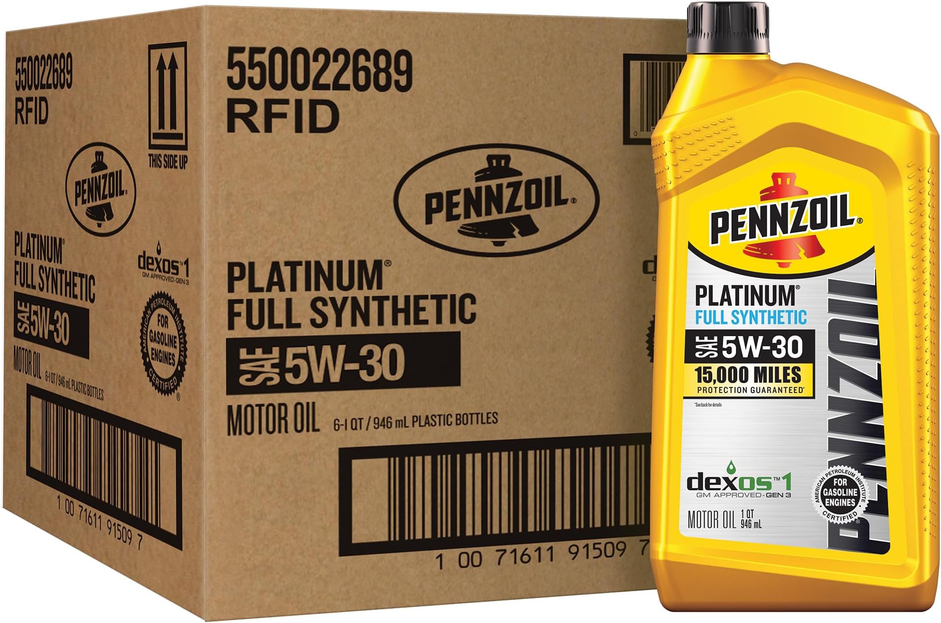 Platinum Full Synthetic 5W-30 Motor Oil (1-Quart, Case of 6)