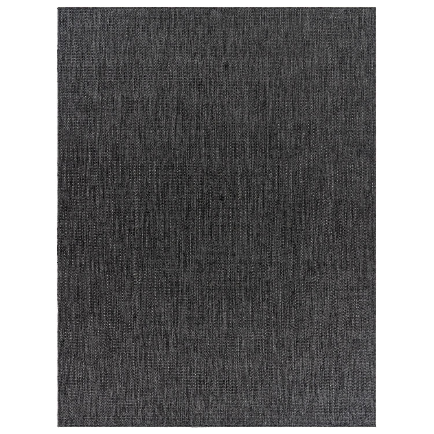 TT Home Teppich Für Outdoor Wetterfest Küchenteppich Balkon Terrasse Unifarbenes Design Modern, Farbe:Anthrazit, Größe:200x280 cm