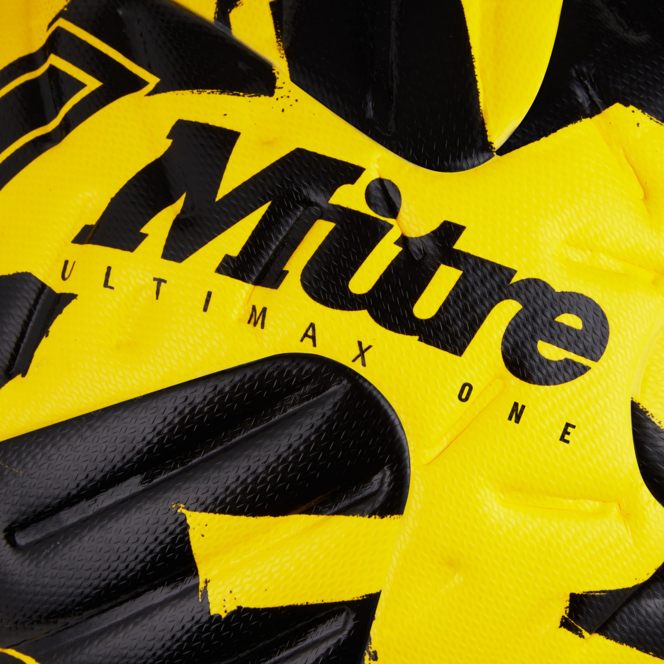 Mitre Ultimax One Piłka nożna | Hyperflow Grooves | Piłka meczowa, żółty/czarny, 5