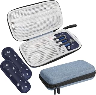 Insulin Pen Cooler Travel Case with 2 Ice Packs Diabetic Medication Insulated Organizer Portable Cooling Bag for Insulin Pens and Diabetic Supplies for The Daily Life and Trip
