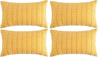 Vista 26 de Fancy Homi - Paquete de 4 fundas de almohada decorativas boho negras de 20 x 20 pulgadas para sala de estar, sofá, cama, decoración rústica moderna