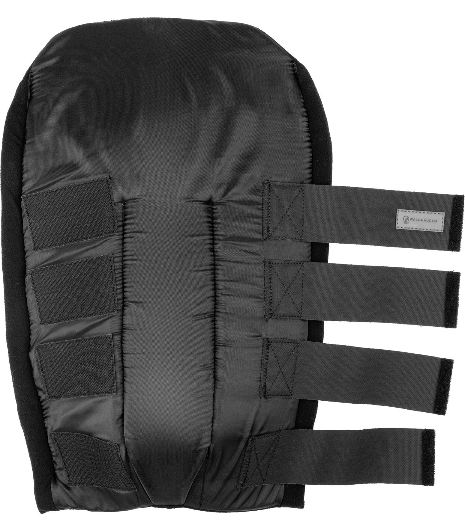 WALDHAUSEN WB - Polaina para establo y transporte con soporte articulado, parte trasera, color negro