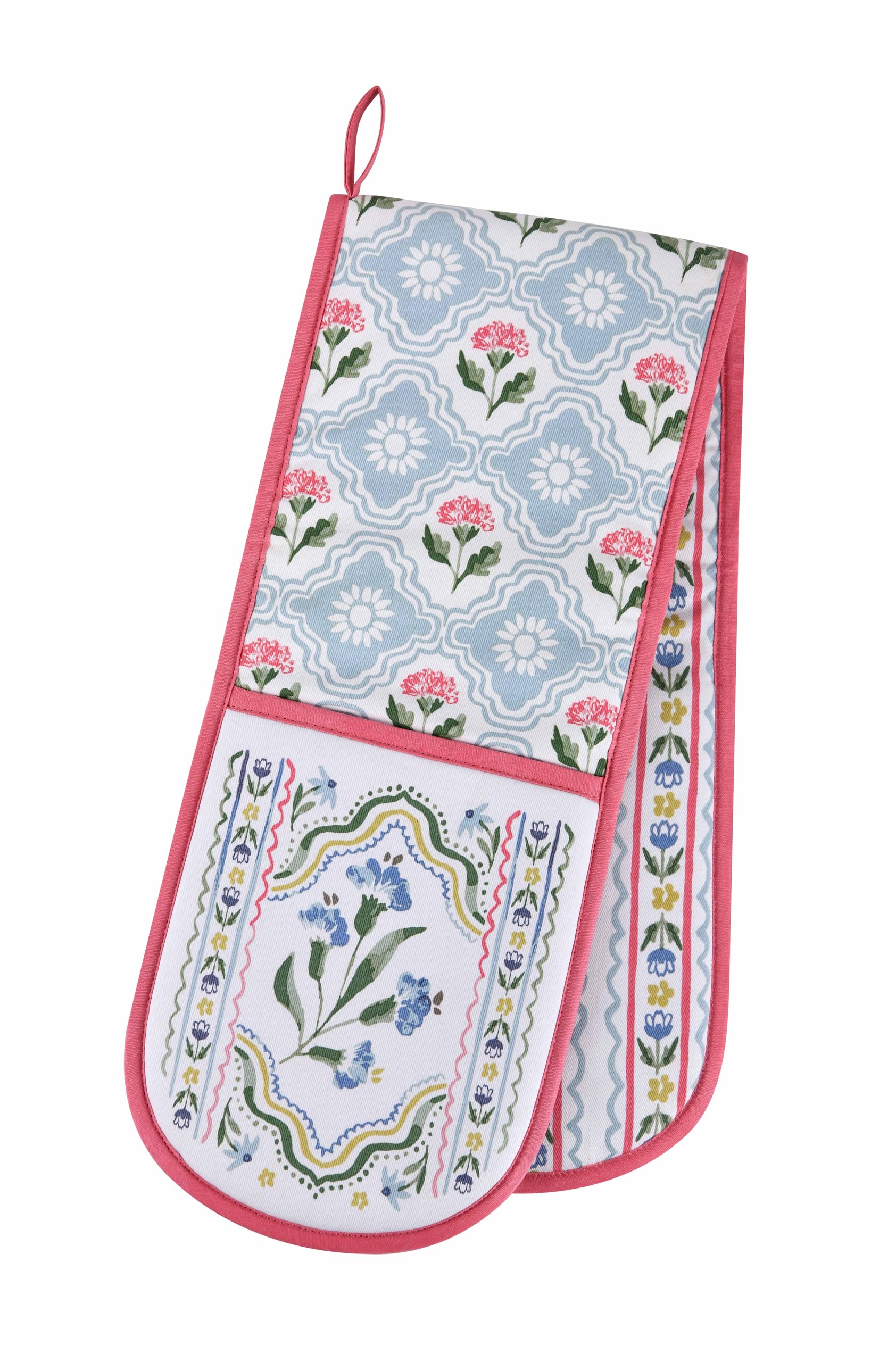 B&Q -  Boho Floral Double Oven Glove