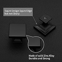 Vista 3 de Homdiy Paquete de 5 tiradores para gabinete color negro mate, manijas de zinc de aleación para cajones y aparadores, accesorios de cocina