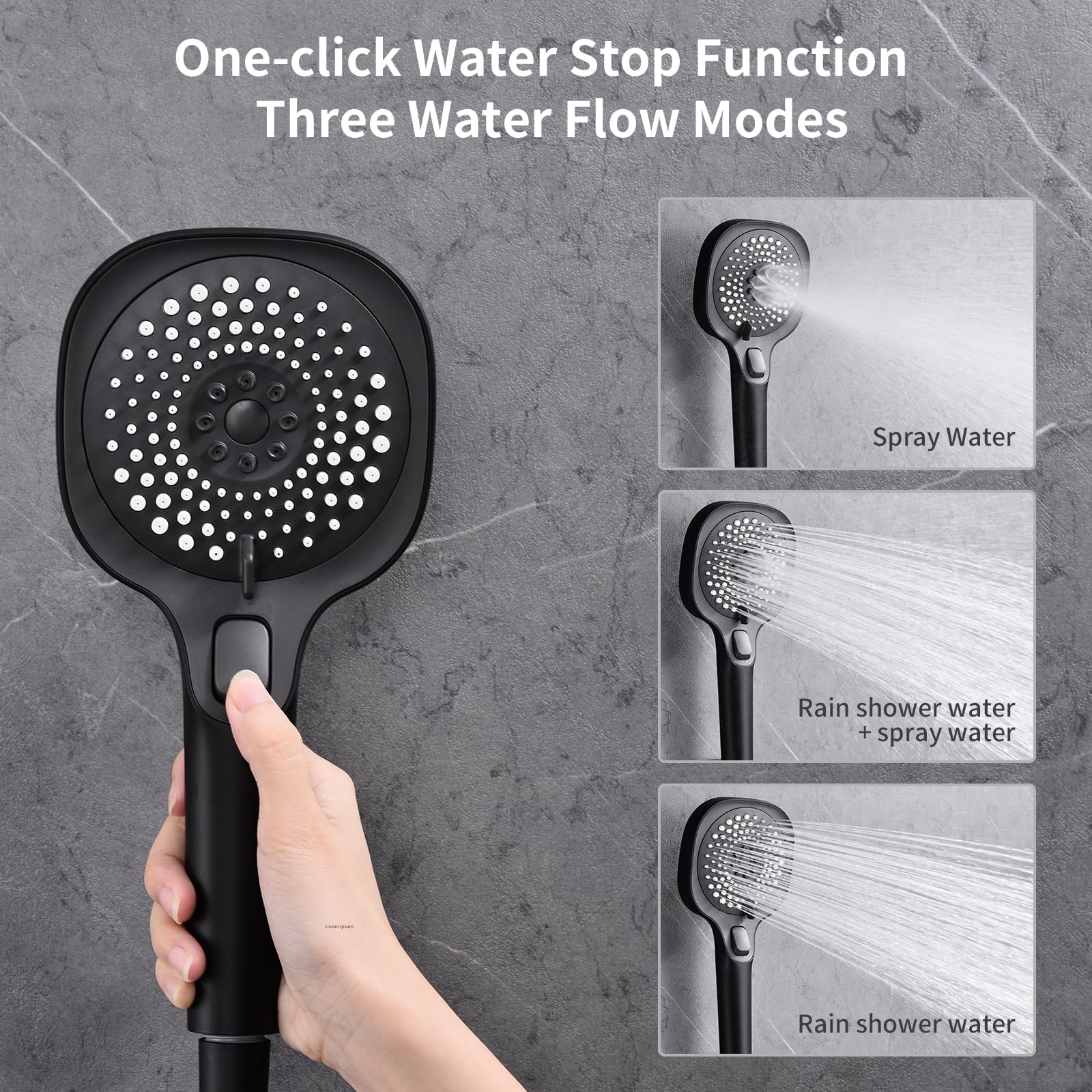 Colonne Douche Thermostatique (Douche Encastree Noire)
