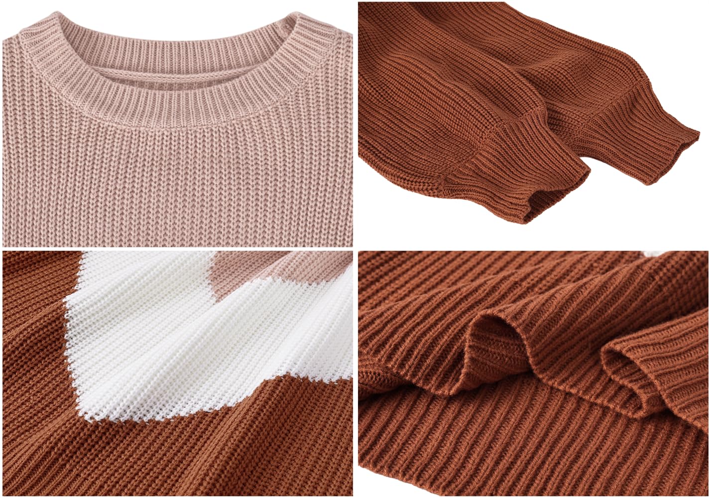 Pullover Damen Herbst Winter Elegant Strickpullover Oversize Langarm Pulli Sweatshirt Oberteile Women's Jumpers