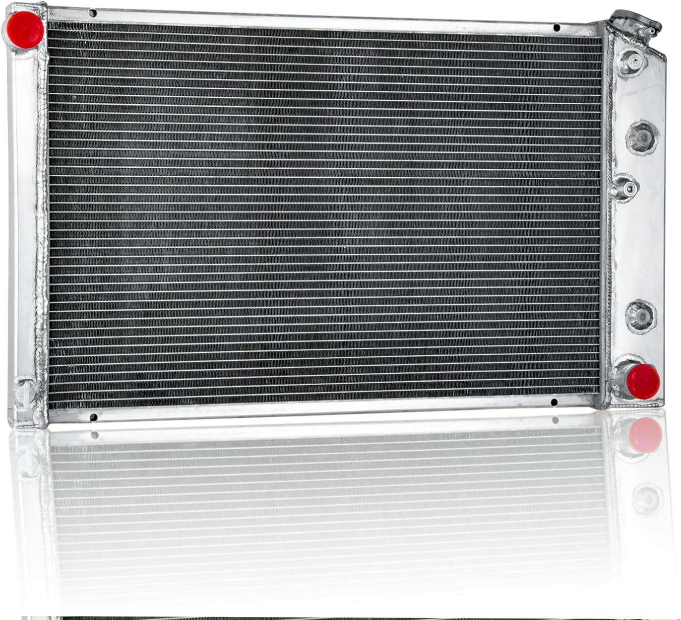 3 Row Aluminum Radiator for 1970-1987 Chevy GMC C10 C20 Camaro Nova Blazer & 1978-1987 Oldsmobile Cutlass, 26 1/4" Wide Core