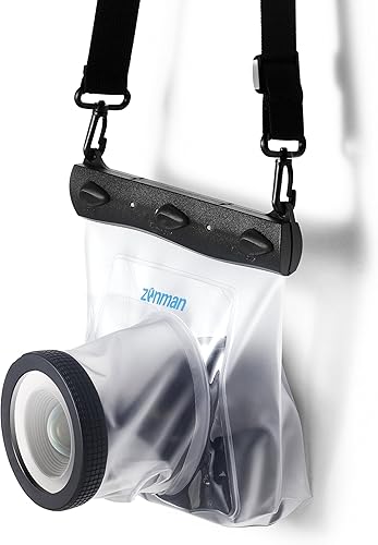 Miniatura 4 de Zonman Cámara DSLR universal impermeable carcasa submarina bolsa bolsa para Canon Nikon Sony Pentax marca digital cámaras réflex