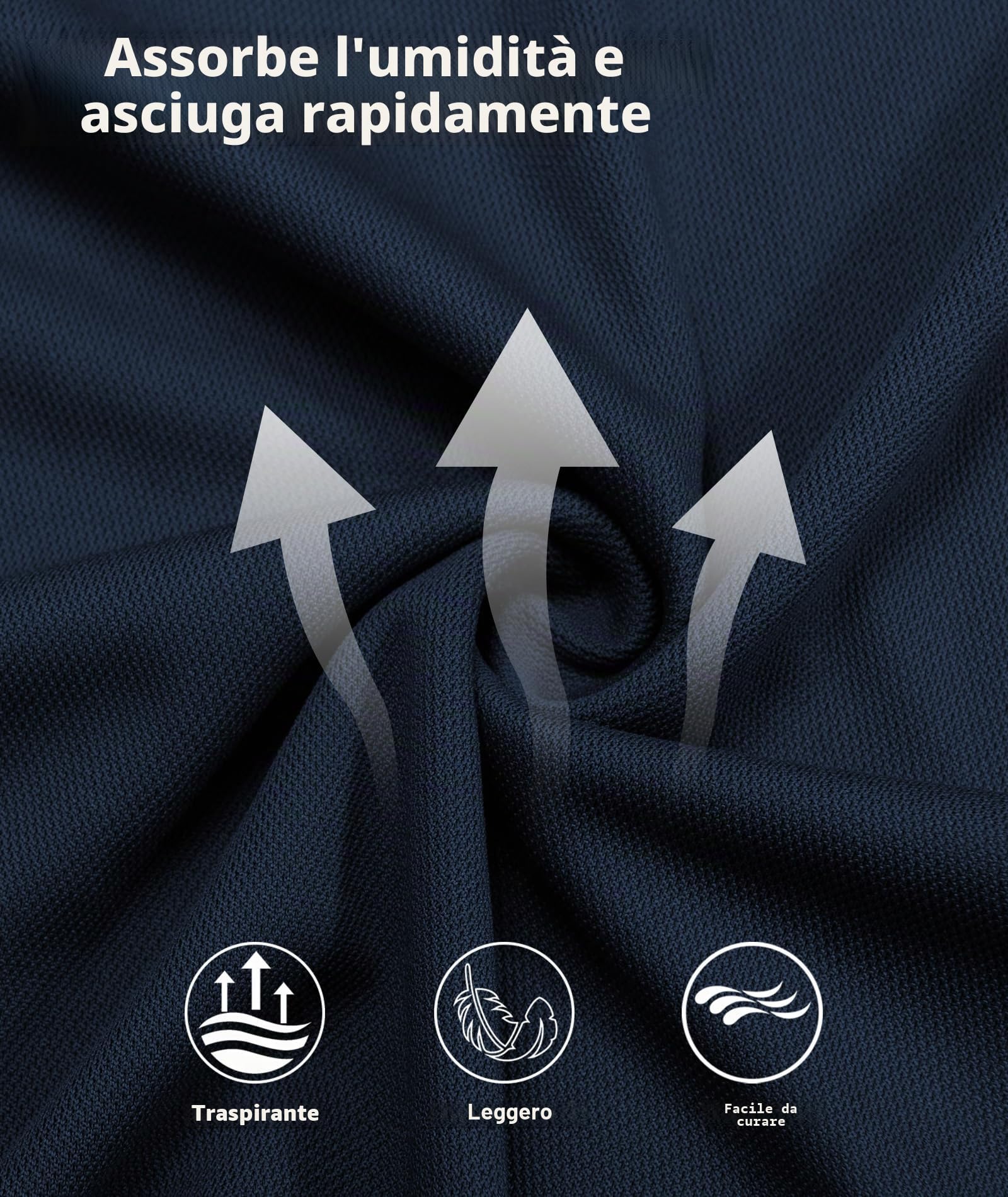 zitysport 3 Pack Polo Uomo Manica Corta Golf Polo Shirt Asciugatura Rapida Traspirante Uomo Camicie Regular Fit Lavoro Polo Camicie Uomo Estate Sport Tshirt Uomo