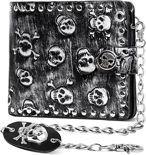 Amazon.com: ZEKEE Cross Chain Wallet Leather - Jesus Gifts - Punk