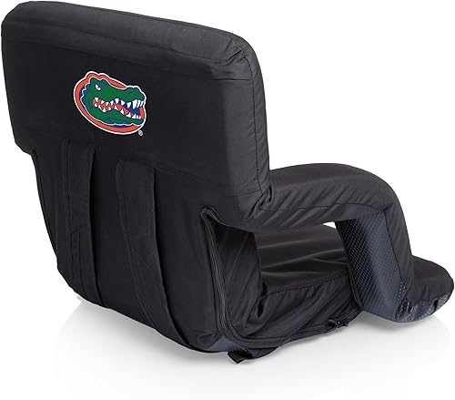 PICNIC TIME NCAA Florida Gators Ventura - Asiento reclinable para estadio con respaldo - Asiento de grada - Silla de playa (negro)