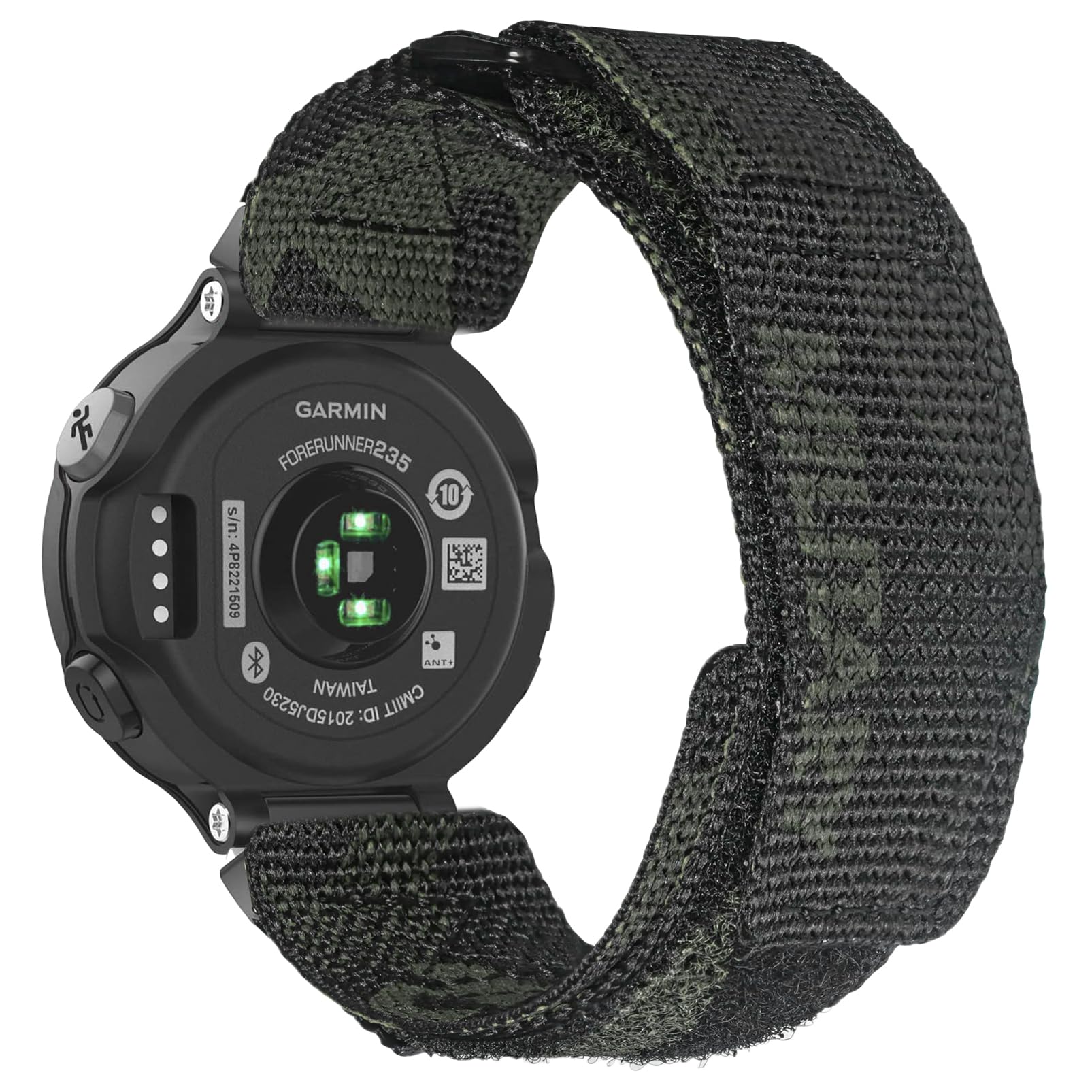 Sponsored Ad – Compatible with Garmin 220/230/235/620/630/735XT/235 Lite Forerunner 235, Camouflage Super Rugged Nylon Sports Replacement Watch Band Strap Wristband forfor Women Men