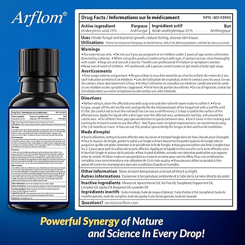 Miniatura 7 de Tratamiento de hongos en las uñas de los pies extra fuerza 25% ácido undecilénico removedor de hongos en las uñas de los dedos y dedos