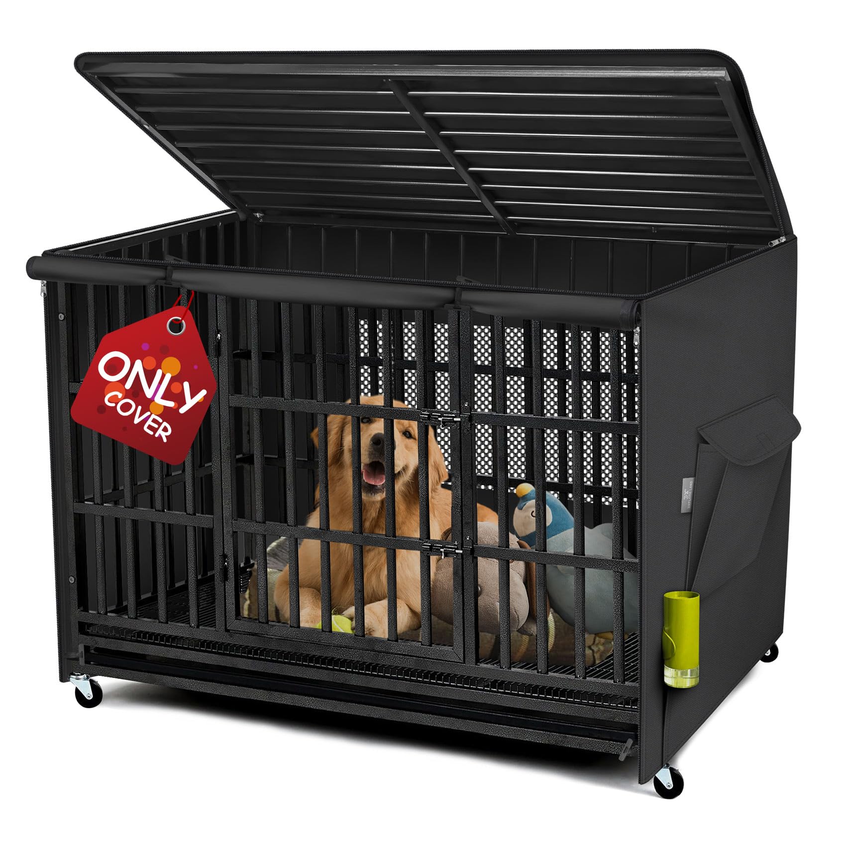 Explore Land 38 Inches Dog Crate Cover Breathable Polyester Pet