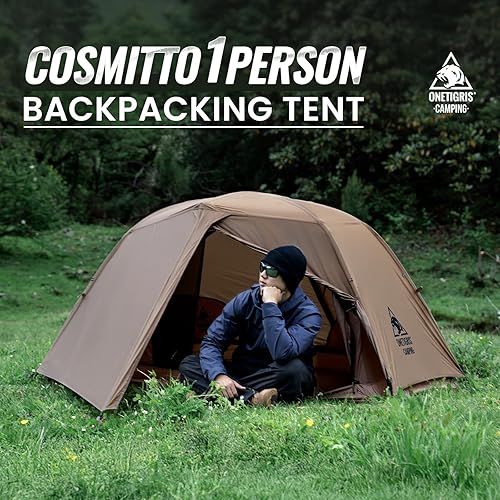 Miniatura 9 de OneTigris COSMITTO - Tienda de campaña para 2 personas, ligera, impermeable, de 3 estaciones, para senderismo, montañismo al aire libre