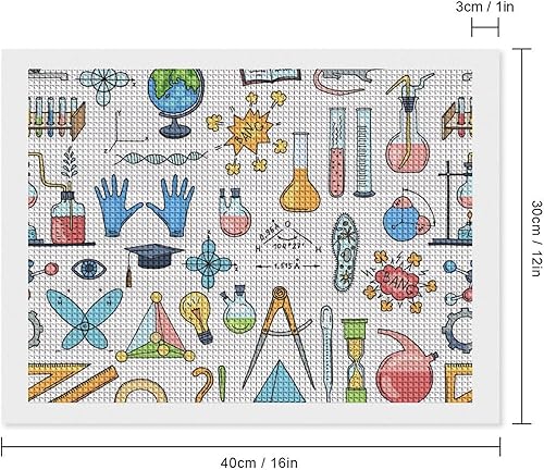 Miniatura 10 de Elementos de ciencia o química 5D, kits de pintura de diamantes de perforación completa, arte para decoración de pared del hogar, para adultos,