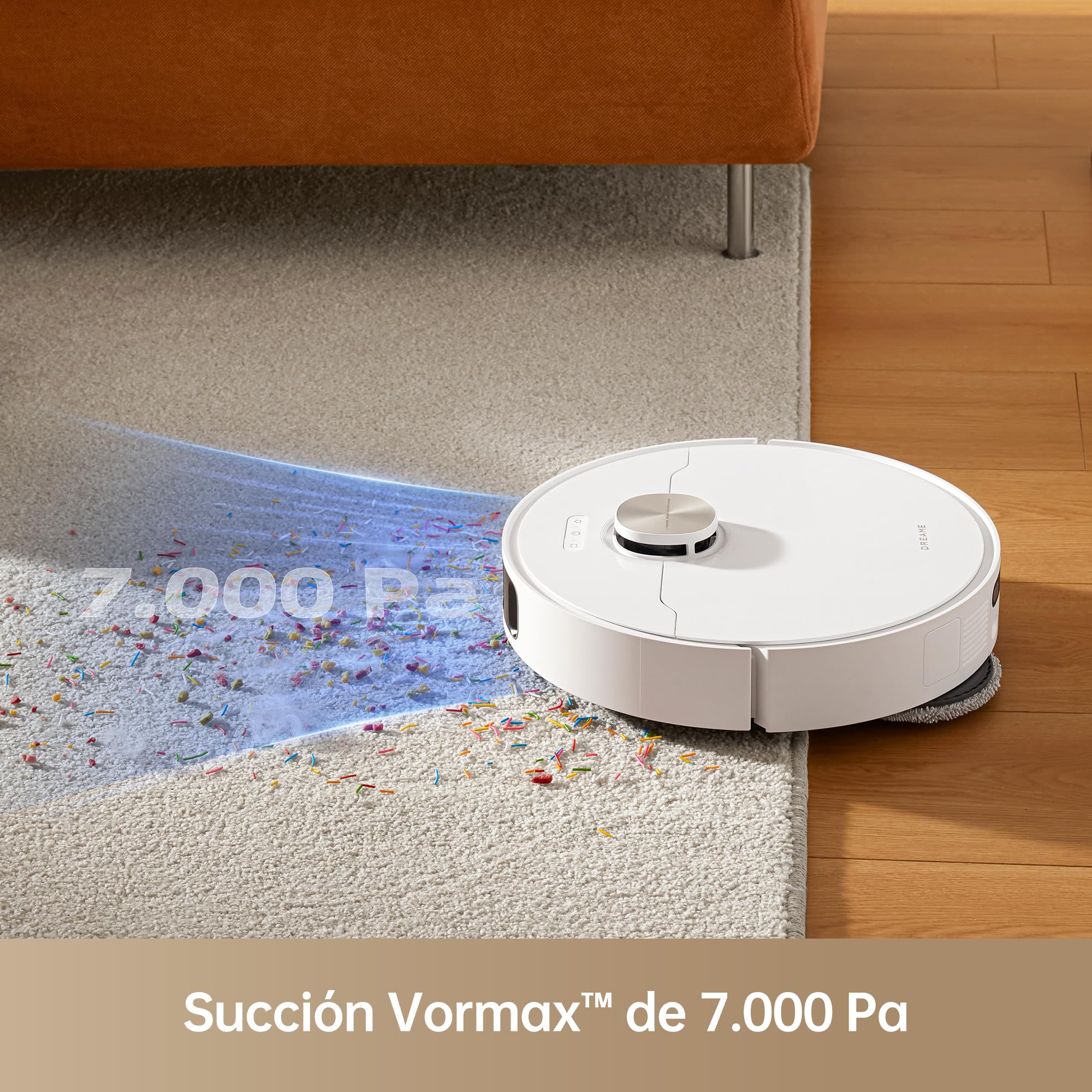 DREAME L10s Pro Ultra Heat Robot Aspirador y Fregasuelos, autolimpieza con Agua Caliente, succión de 7000 Pa, Doble Lavado de mopa y fregado de Suelos