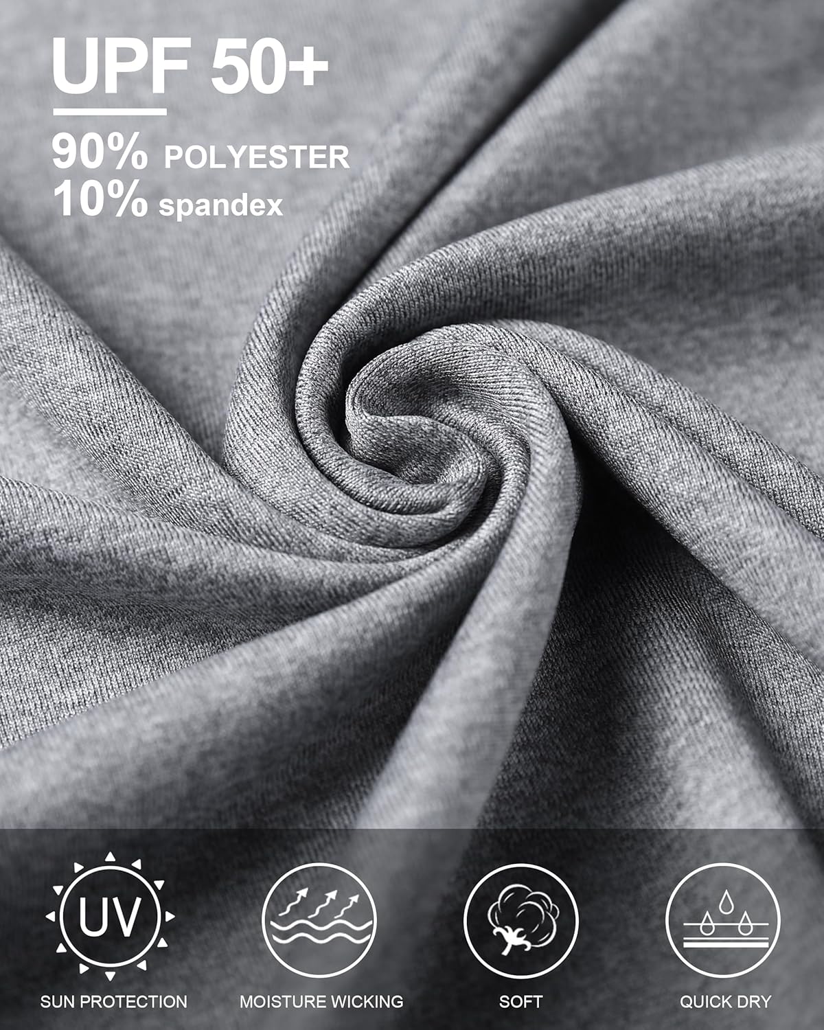 Roadbox Swim Shirts Short Sleeve for Men, Sun Protection UPF 50+ Fishing Rash Guard, UV Gym Workout Shirt for Running Outdoor - Image 5