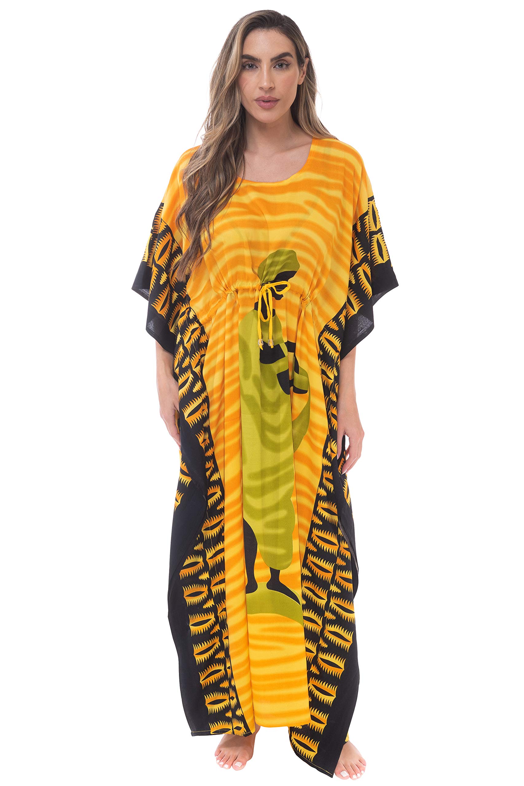 Riviera SunAfrican Print Dashiki Maxi Caftan for Women