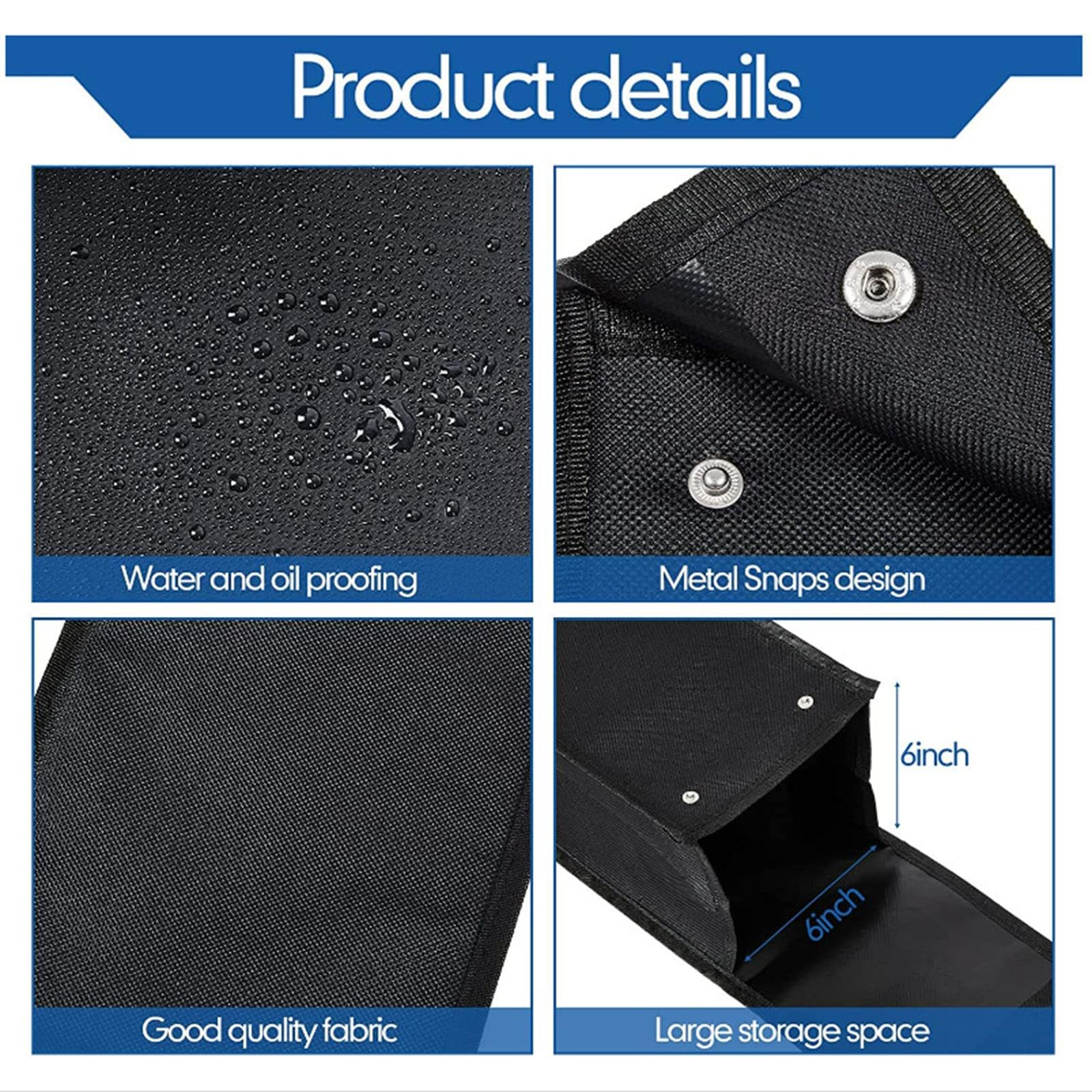 Borsa Porta Attrezzi Per Barbecue - Tessuto Oxford, 16x16x51 Cm - Foto 5