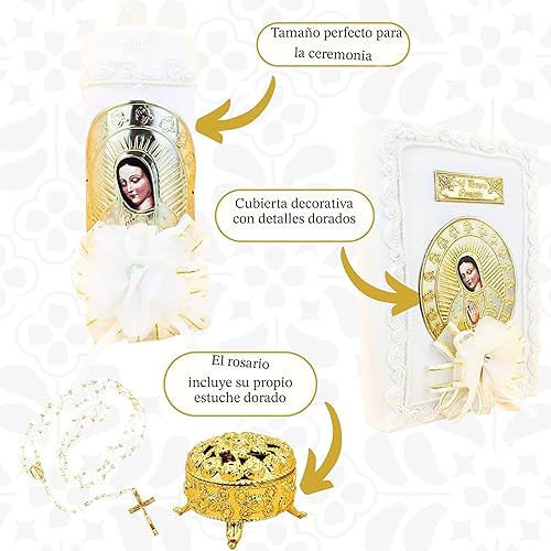 Miniatura 4 de Biblia y vela de primera comunión - Biblia y Vela de Primera comunión para niña - Vela para Primera comunion niña - Juego de velas de primera