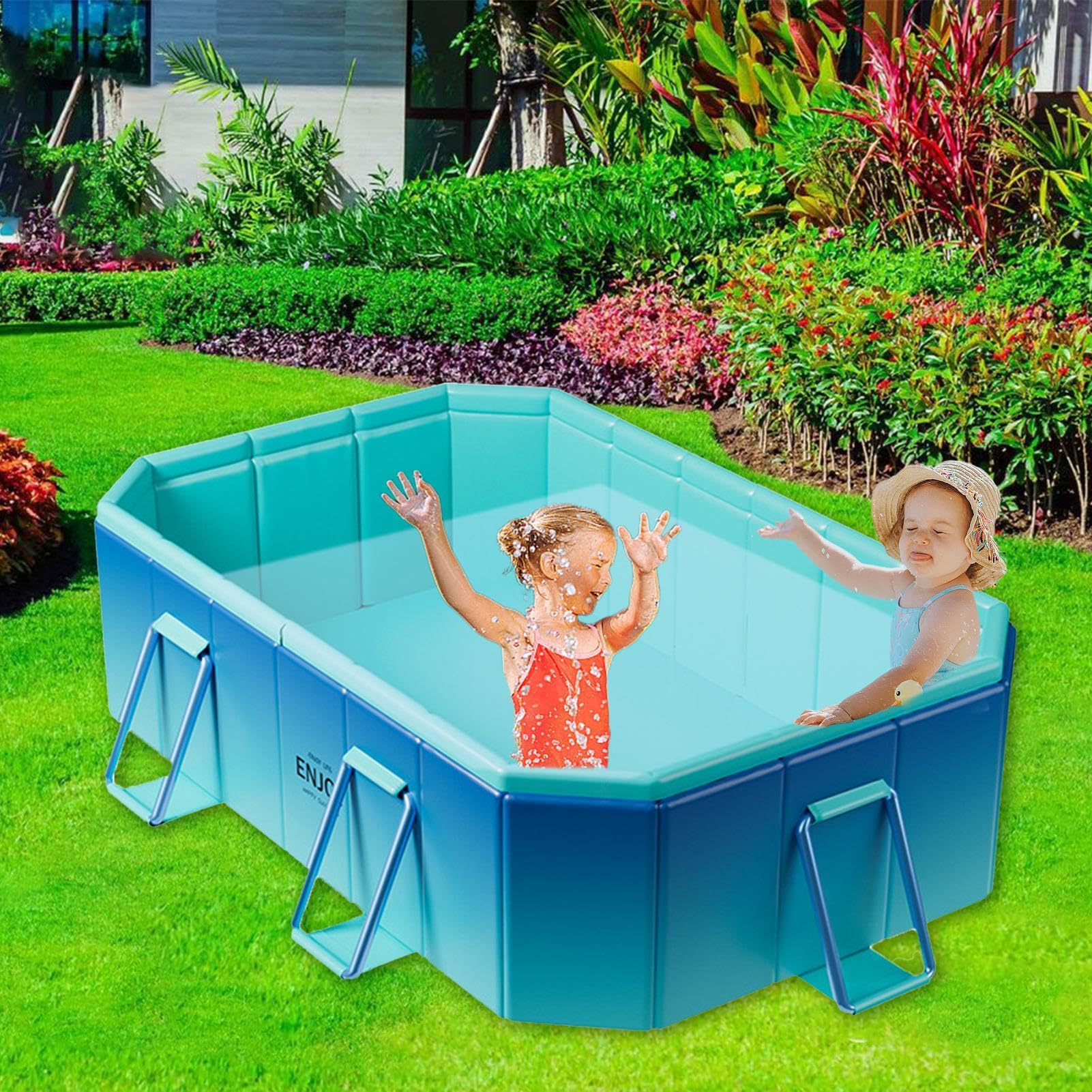 Piscina Plegable, Piscina Plegable para Piscina para niños para Mascotas - Piscina para Perros Plegable, bañera portátil, Piscina no Inflable