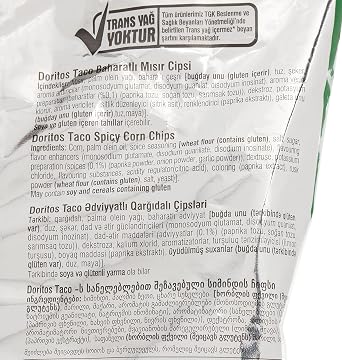Doritos Taco Spicy Corn Chips Mega Size 218g 2 pack