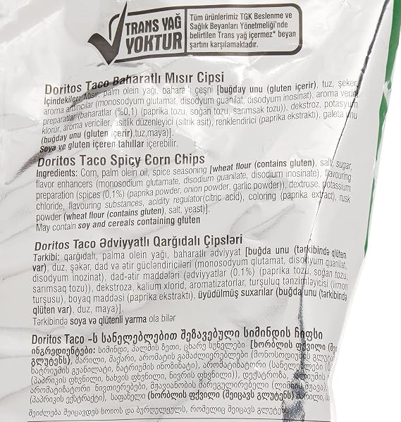 Doritos Taco Spicy Corn Chips Mega Size 218g 2 pack