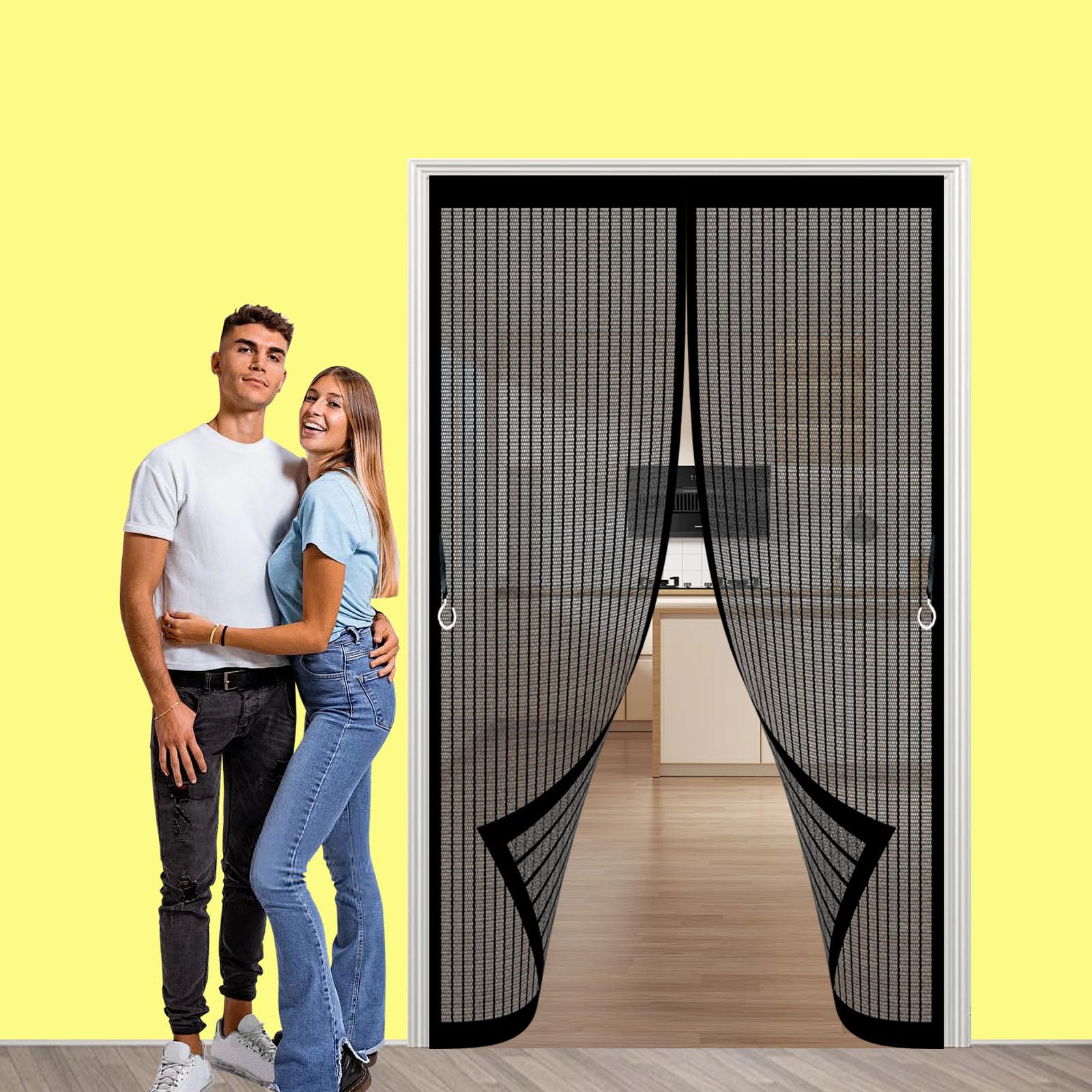 Moustiquaire porte magnétique 85x208 pour aérer le salon et la chambre sans aucun insecte