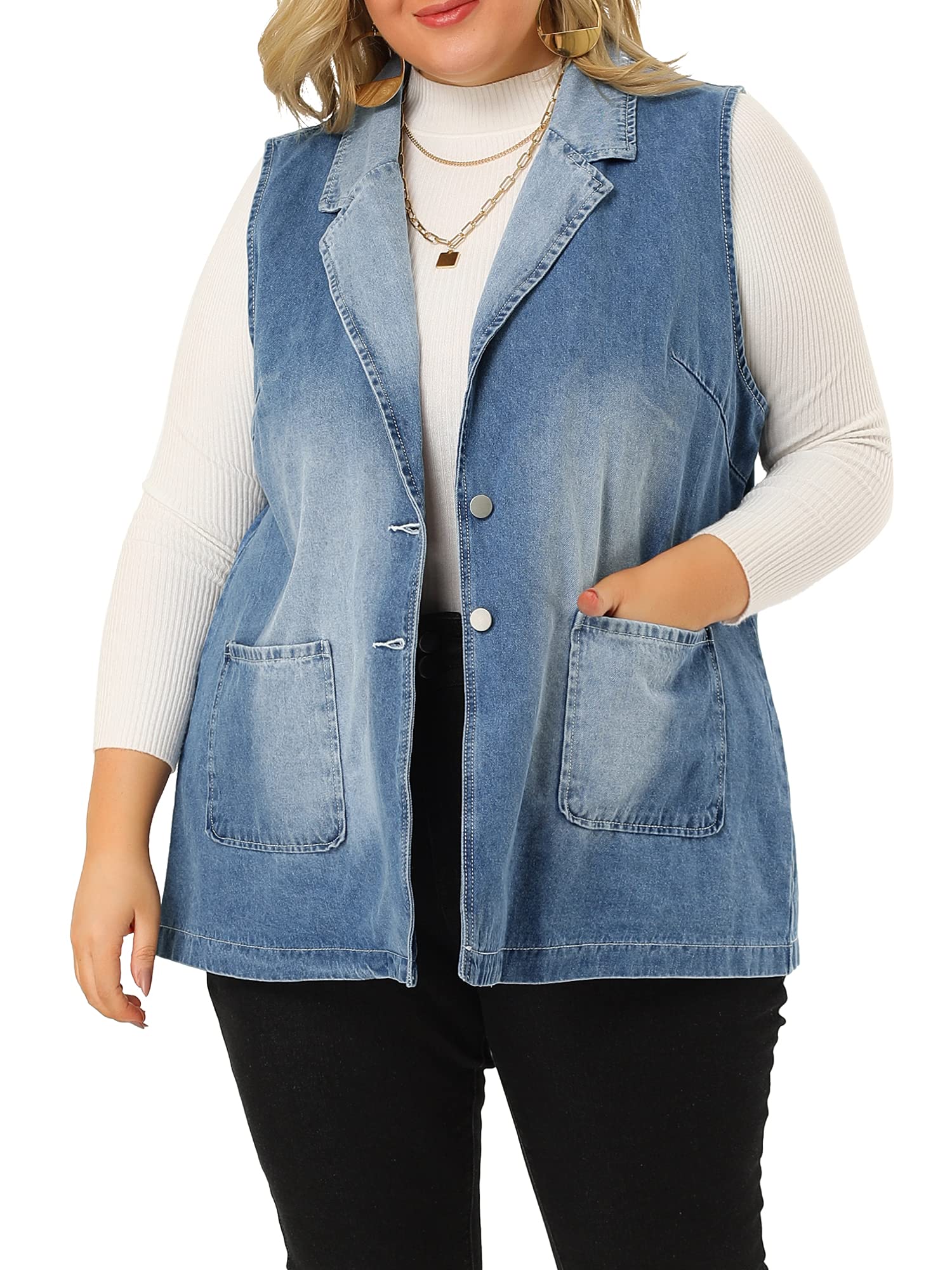 Agnes Orinda Plus Size Cargo Vest Agnes Orinda Plus Size Anorak