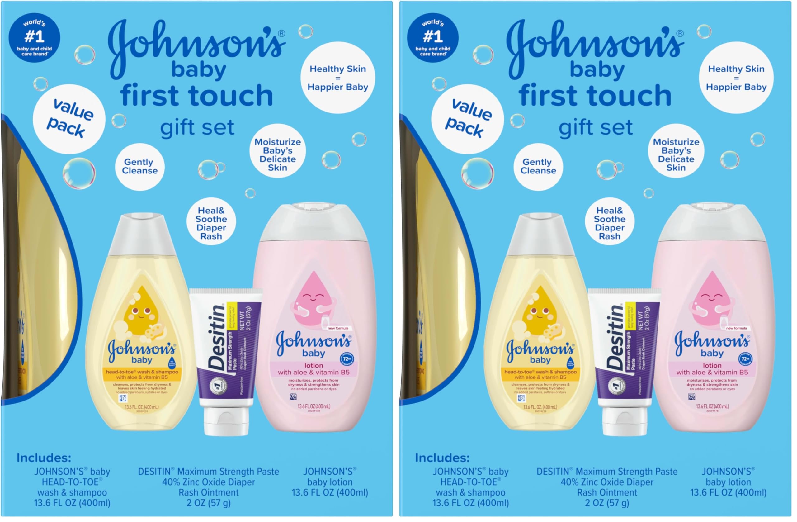 Amazon.com: Johnson's First Touch Baby Essentials Gift Set with