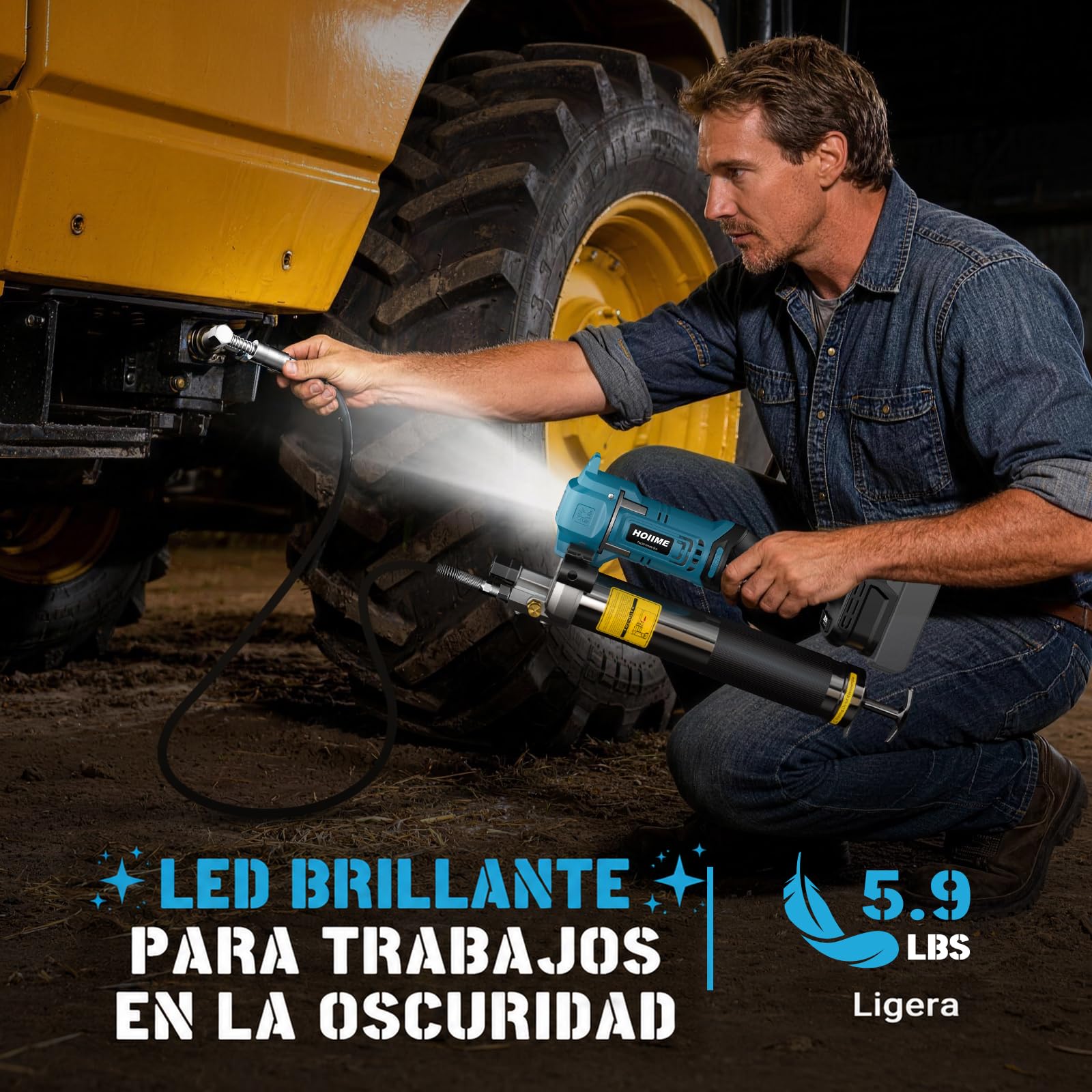 Pistola engrasadora para batería Mak-ita de 18 V, alta eficiencia 9