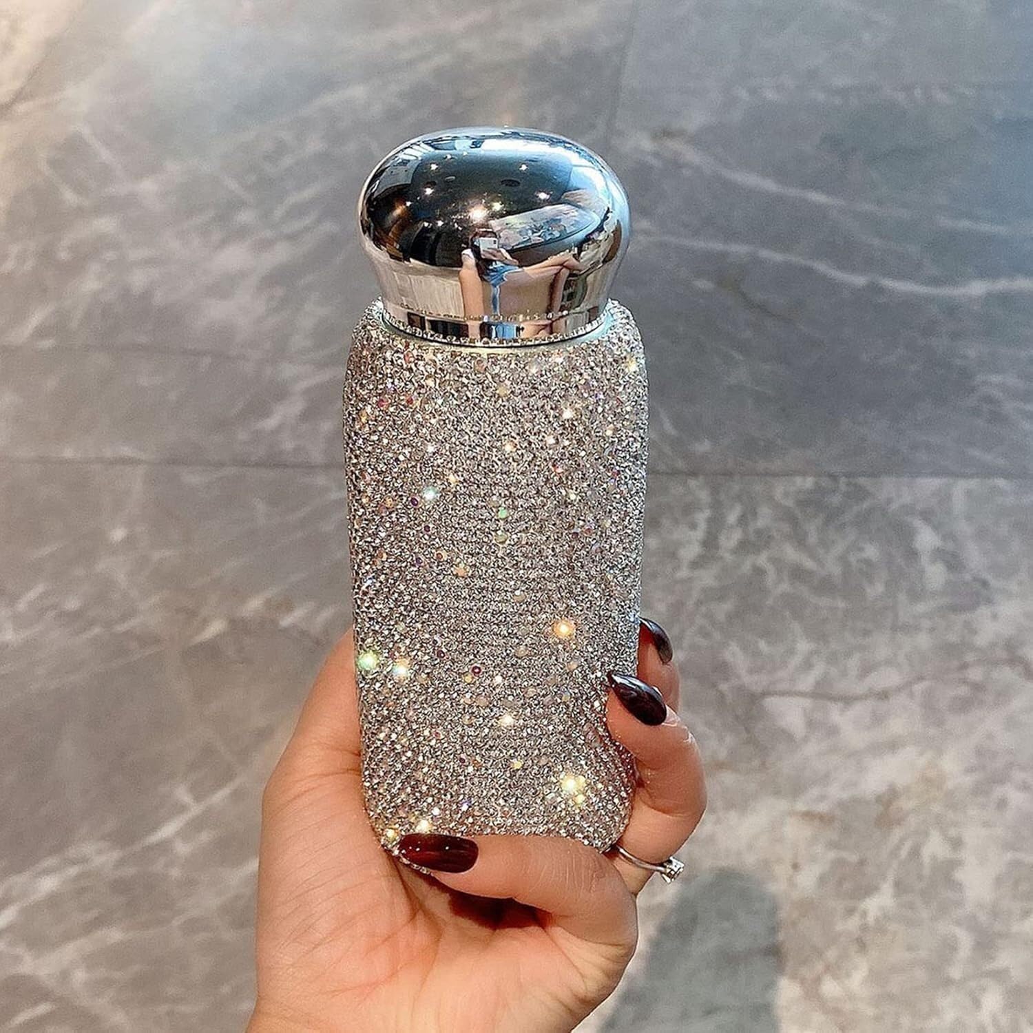 Diamentowa termos, butelka termiczna, butelka wody ze strasu Bling Crystal kubek termosowy Kubek podróżny ze stali nierdzewnej Diamentowa kolba Butelka próżniowa