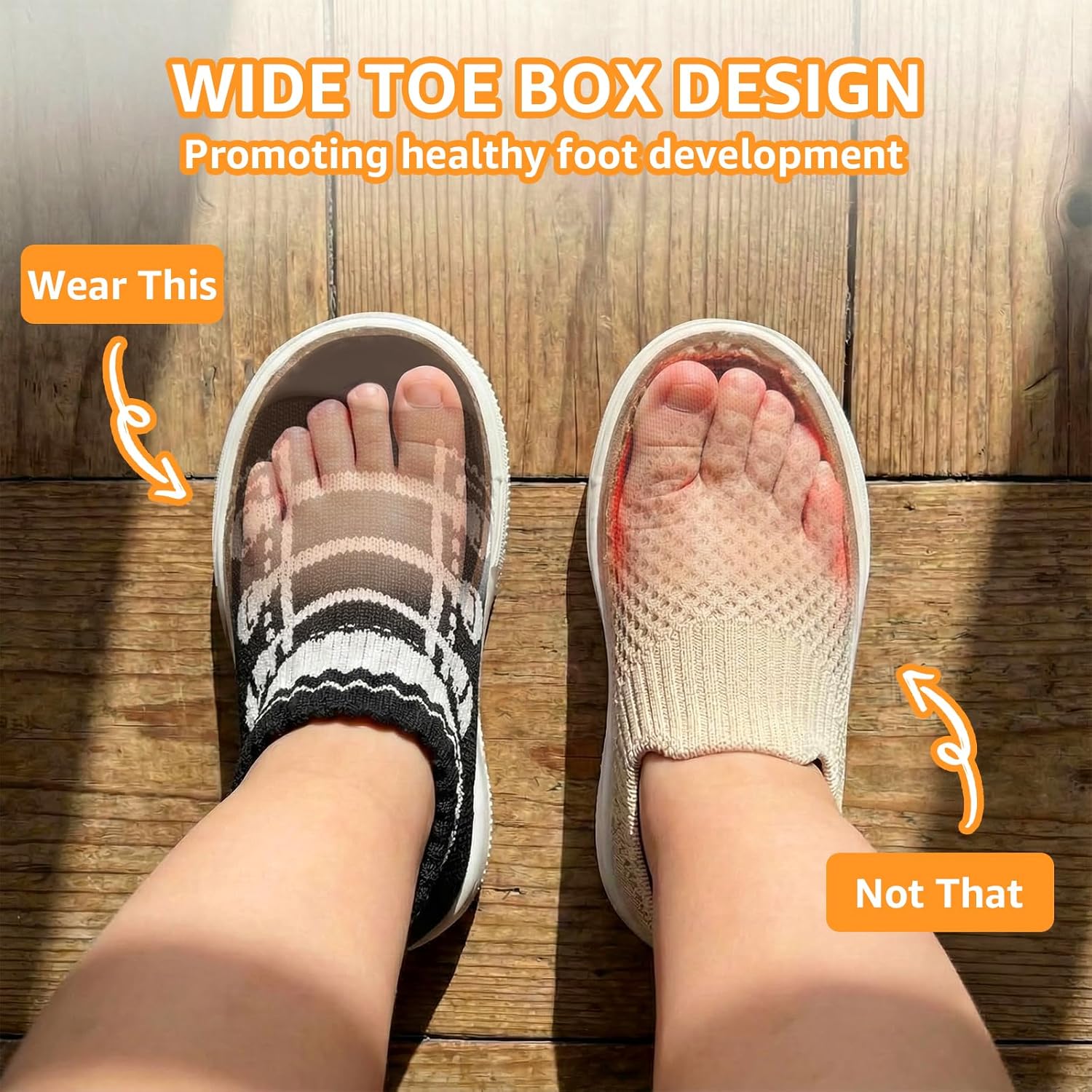 STQ Baby Socks Shoes Toddler Wide Toe Box Non-Slip Slippers Infant Walking Shoe Soft Baby Boys Girls Lightweight Sneakers - Image 4