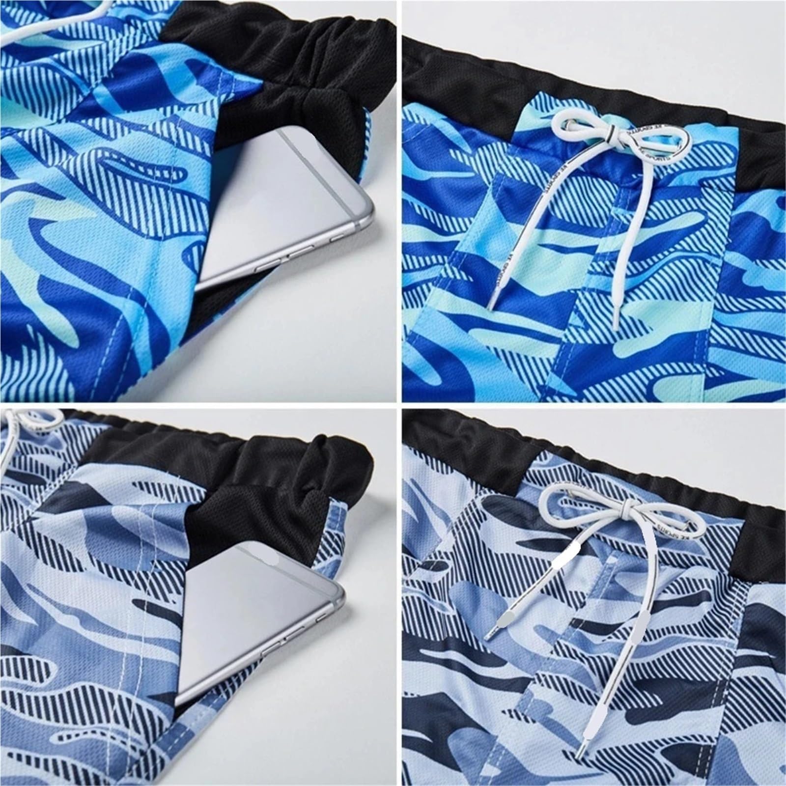 Bañador de hombre, pantalones cortos de verano for natación y fitness, ropa de playa deportiva elegante for hombre, pantalones de playa elásticos de secado rápido Para La Piscina y La Playa(Light grey