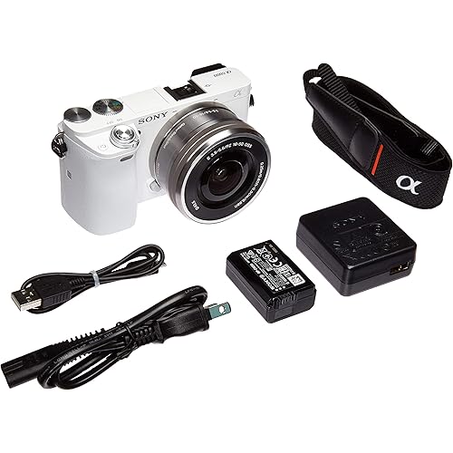 Sony Alpha a6000 Mirrorless Digital Camera with 16-50 mm Lens, 24 MP (White) (Certified Refurbished)