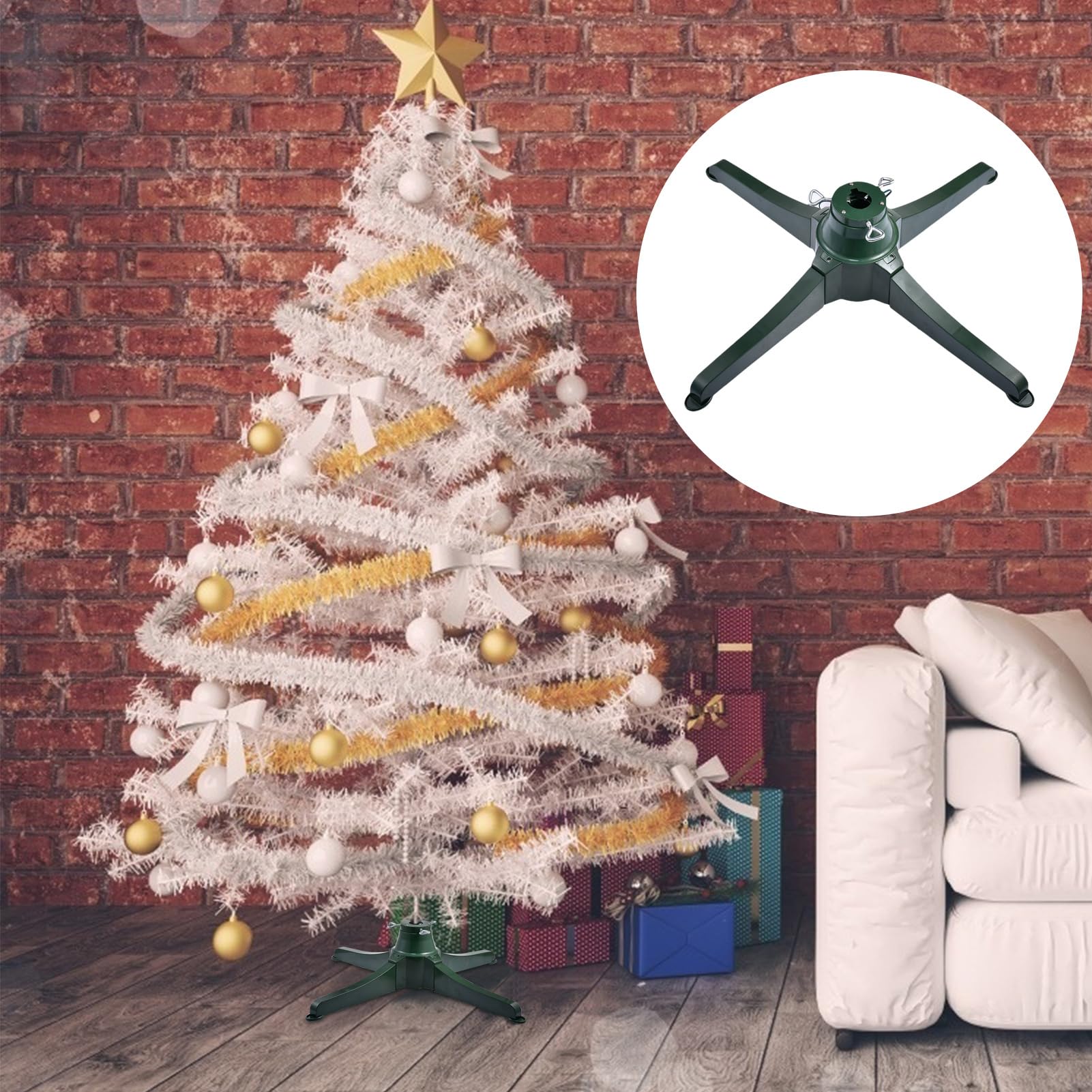 Stand 'Árbol de Navidad – Base eléctrica recargable, soporte giratorio